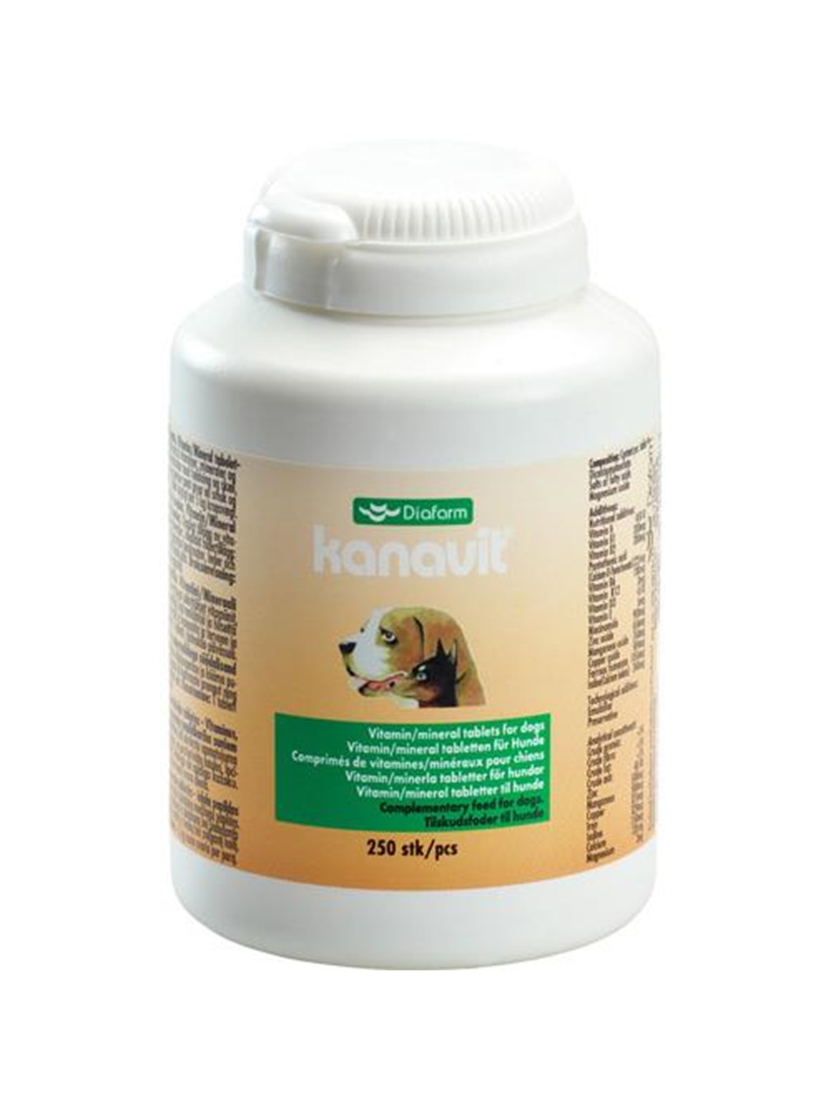 Diafarm Kanavit Vitamin & Mineral tablets 250pcs, Hundeudstyr