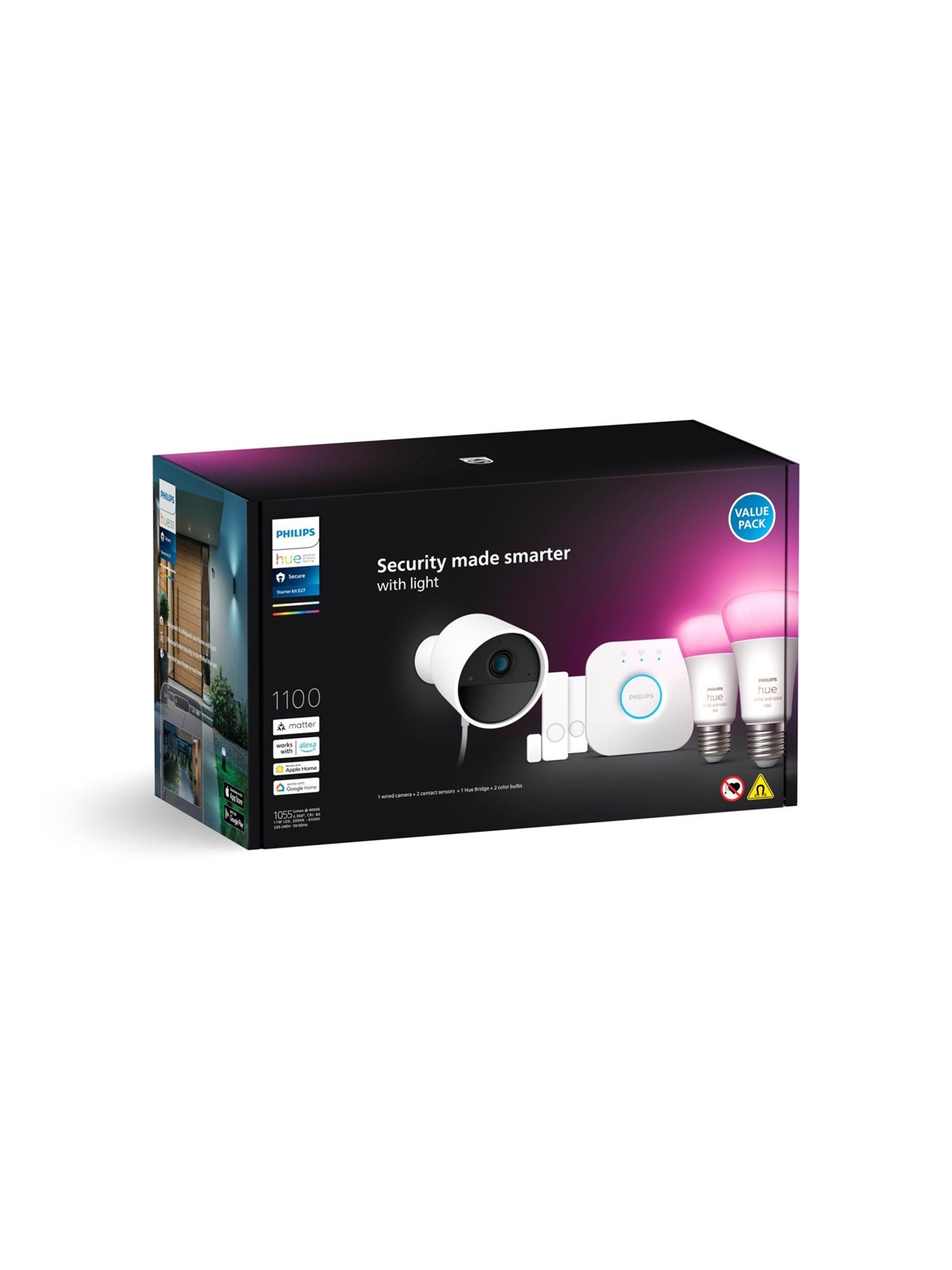 Philips Hue Secure Camera WCA E27 set EU, Smart Home