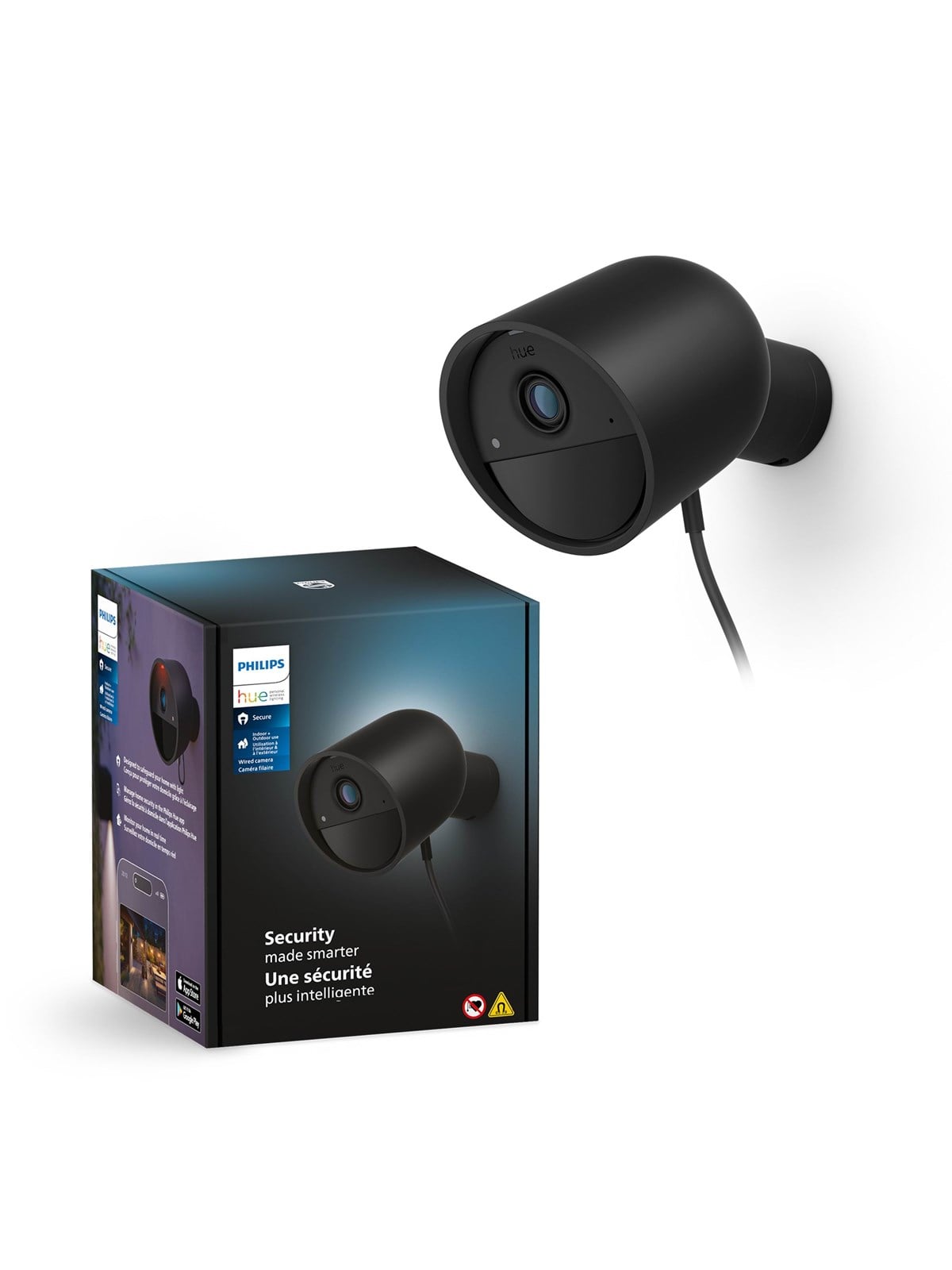 Philips Hue Secure Camera Wired | Sort 1-pak, Smart Home