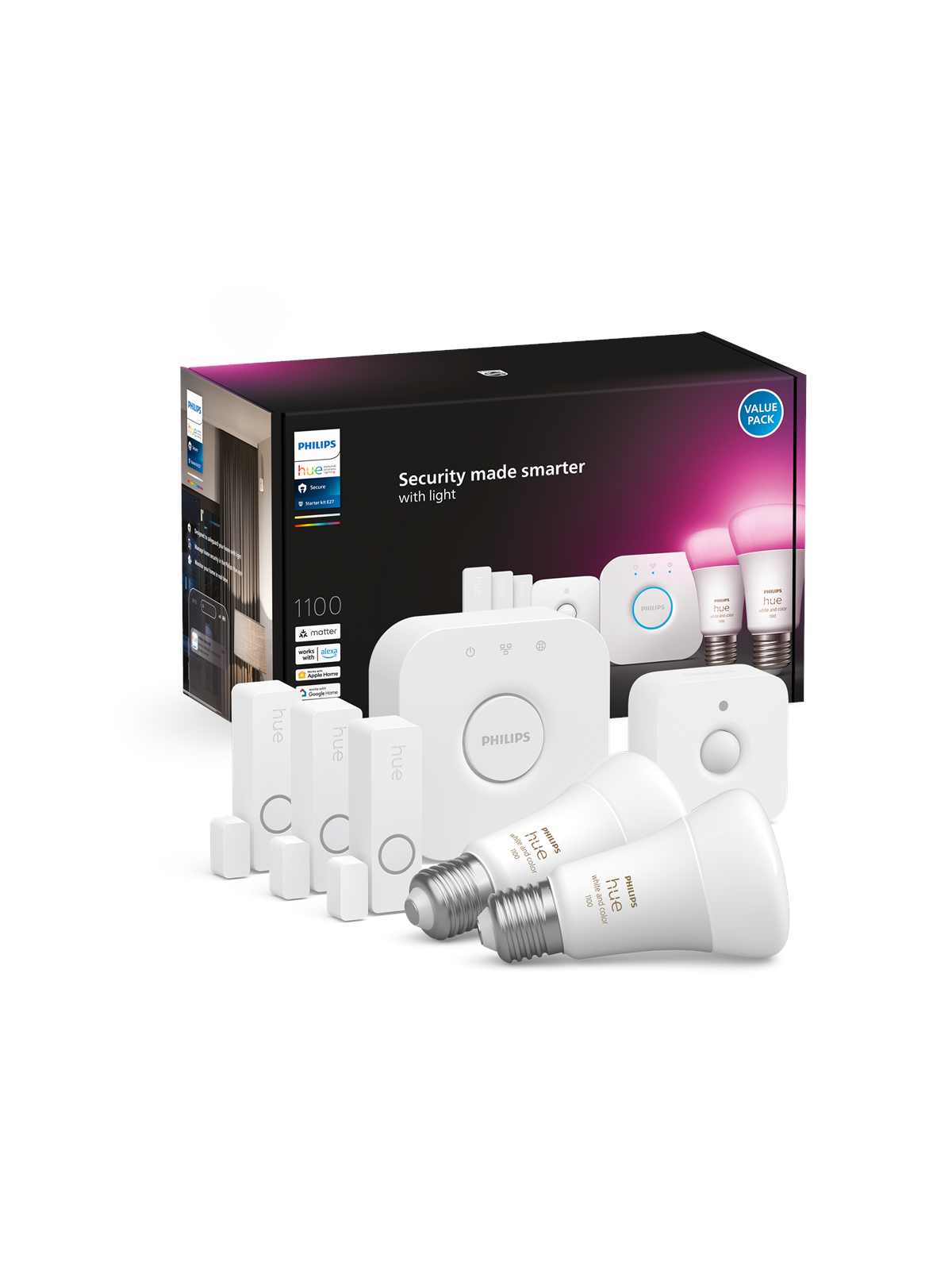 Philips Hue Secure Sensor WCA E27 set White, Smart Home