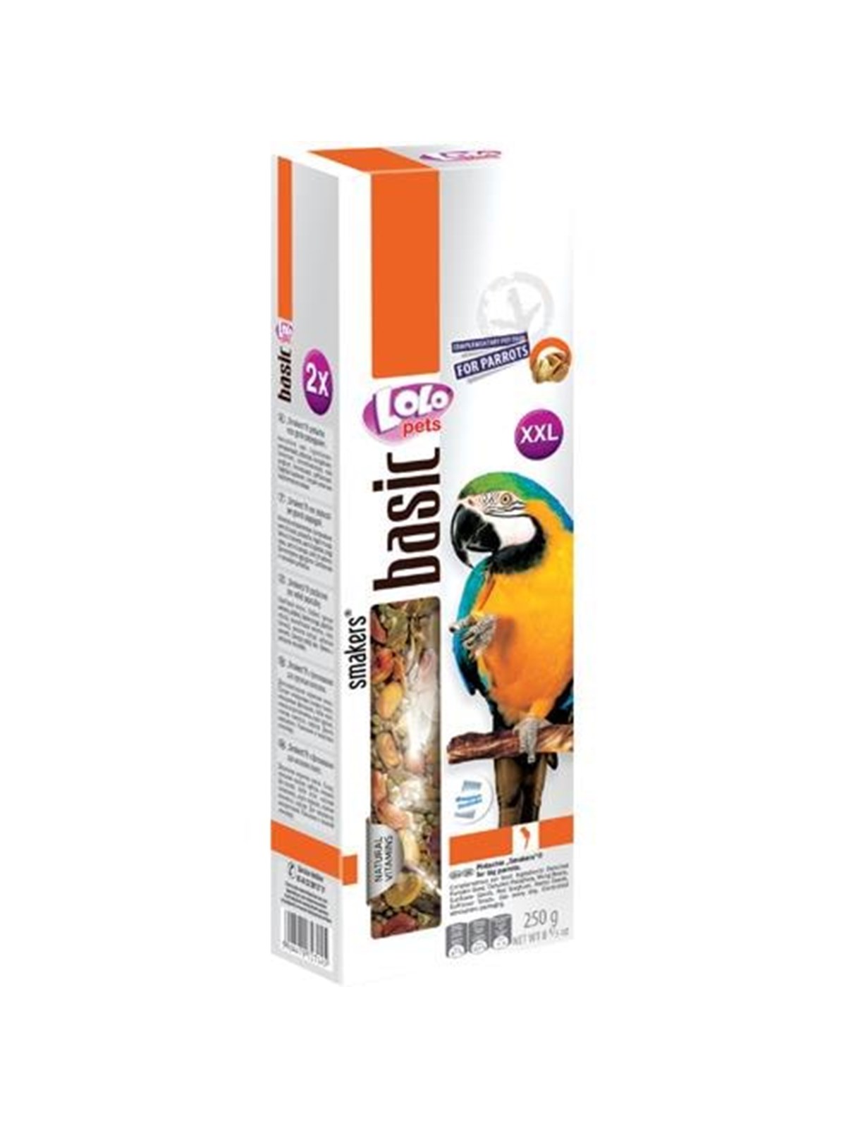 Lolo Pets 2x seed sticks XXL parrot pistachio, Fuglefoder Snacks Vitaminer