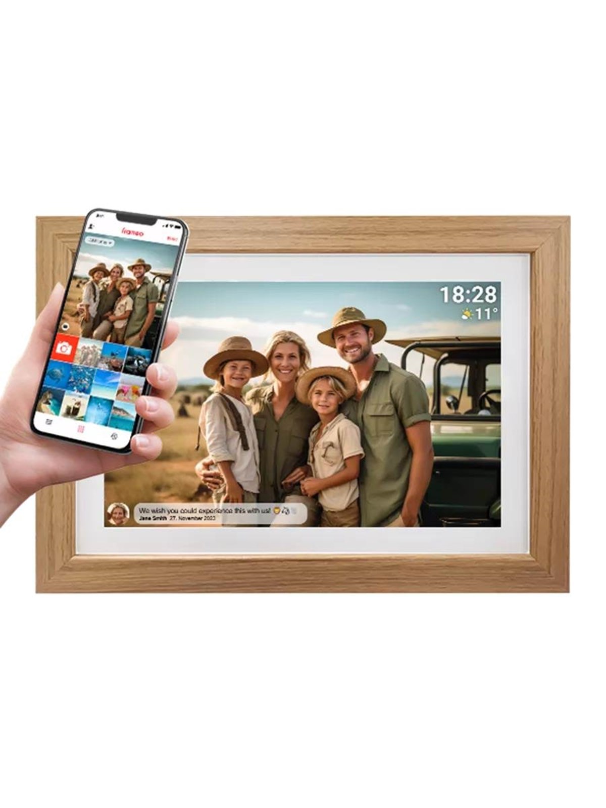 DENVER FRAMEO PFF-1042LW - Light wood, Digital Fotoramme