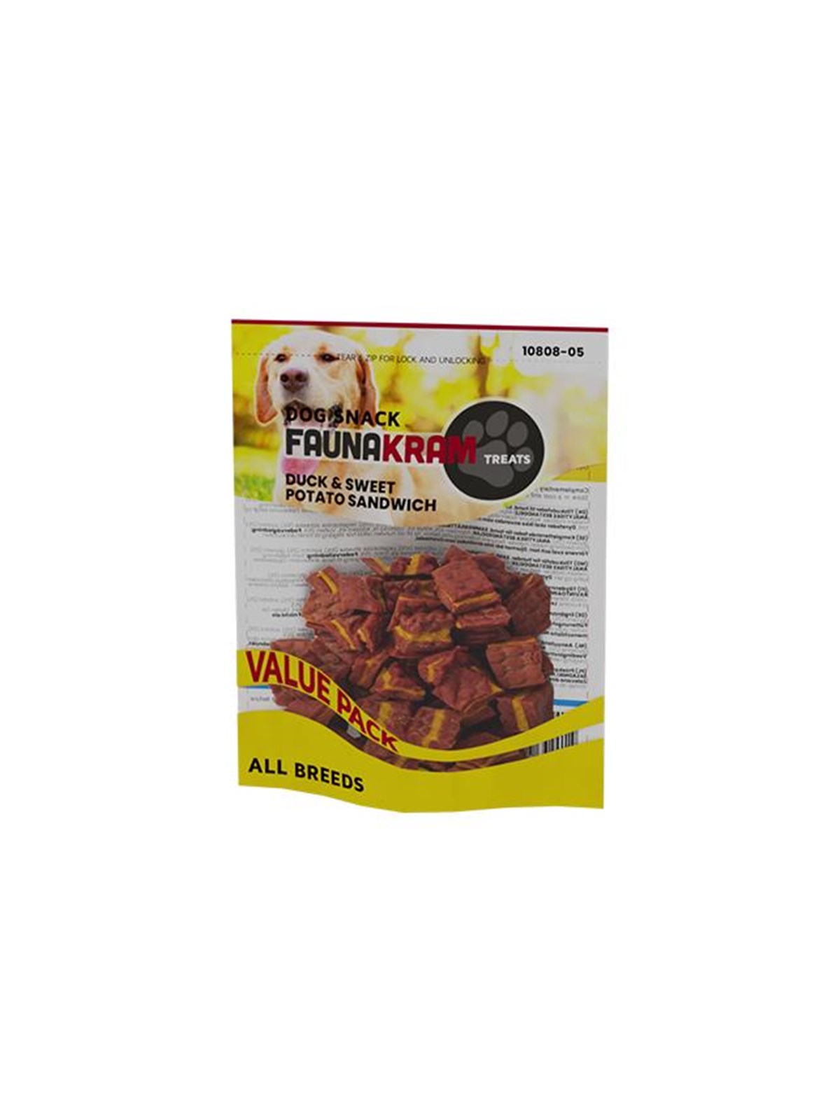 Faunakram Valuepack Duck sweet potato sandwich 300 gr., Hundeudstyr