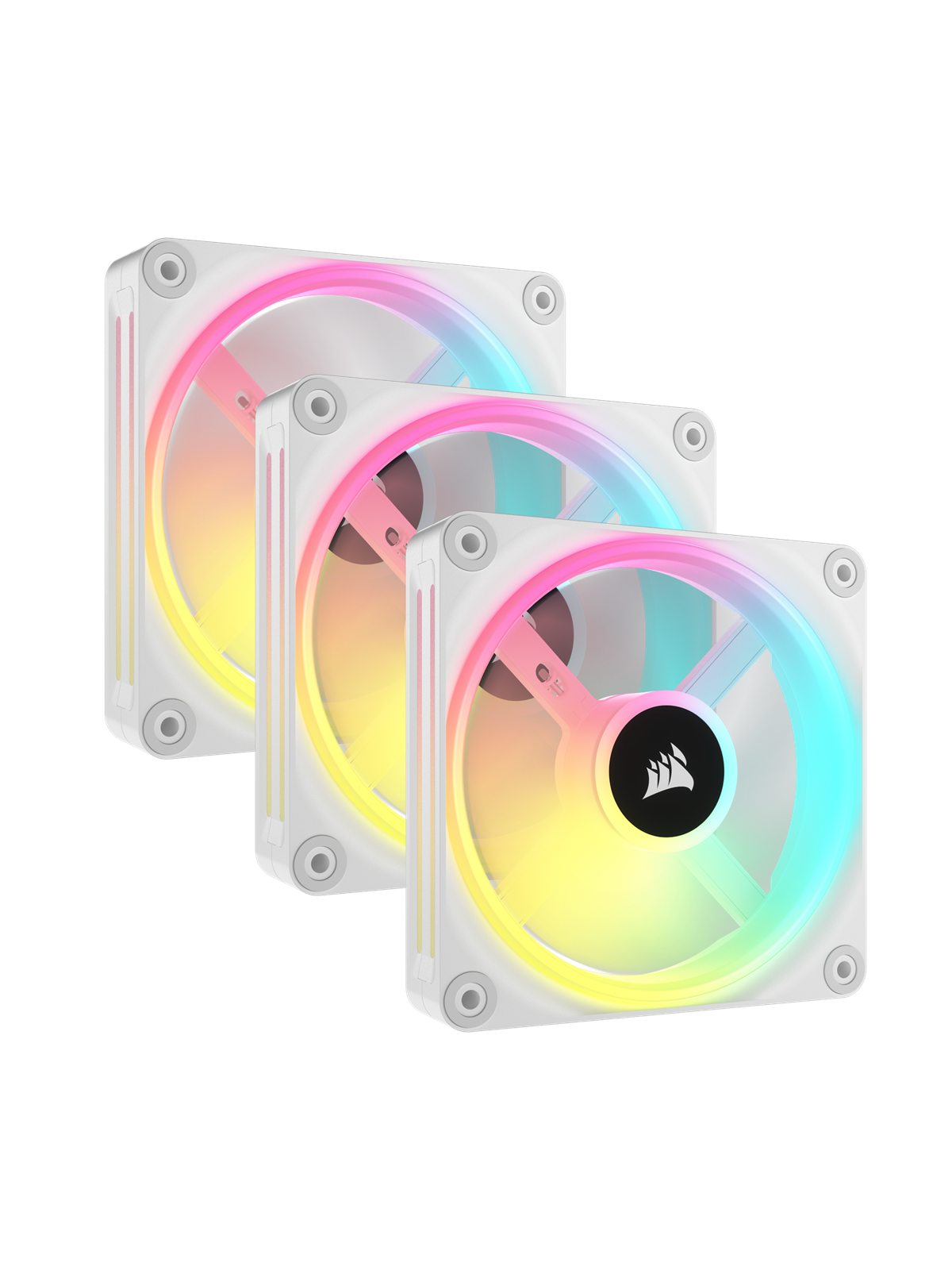 Corsair iCUE LINK QX120 RGB Starter Kit - White - Kabinet køler - 120mm - Hvid med RGB - 37 dBA