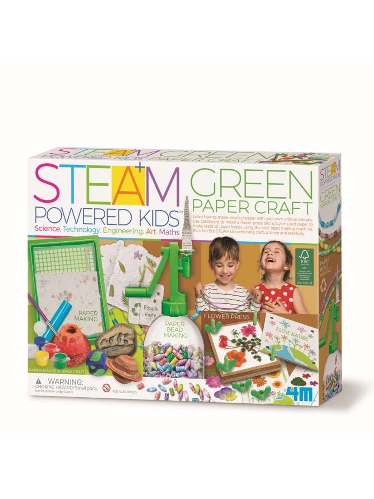 4M STEAM POWERED KIDS / Green Paper craft, Kreativt Legetøj