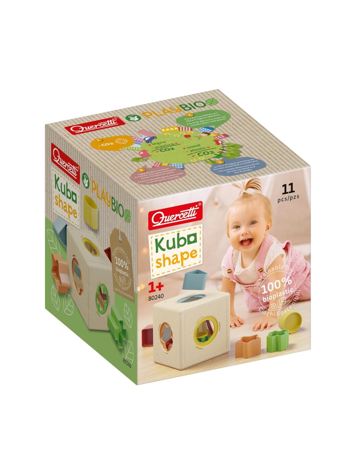 Quercetti Kubo Shape Sorter, Babylegetøj