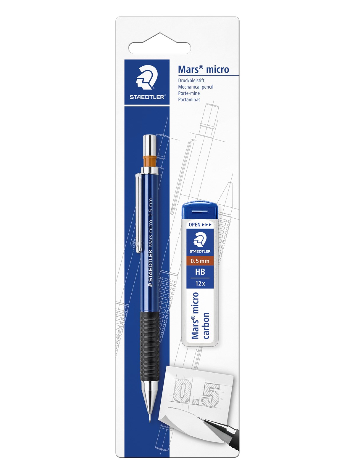 Stædtler Mars Micro Pencil 0,5mm+miner 1/Bk, Tegneværktøj