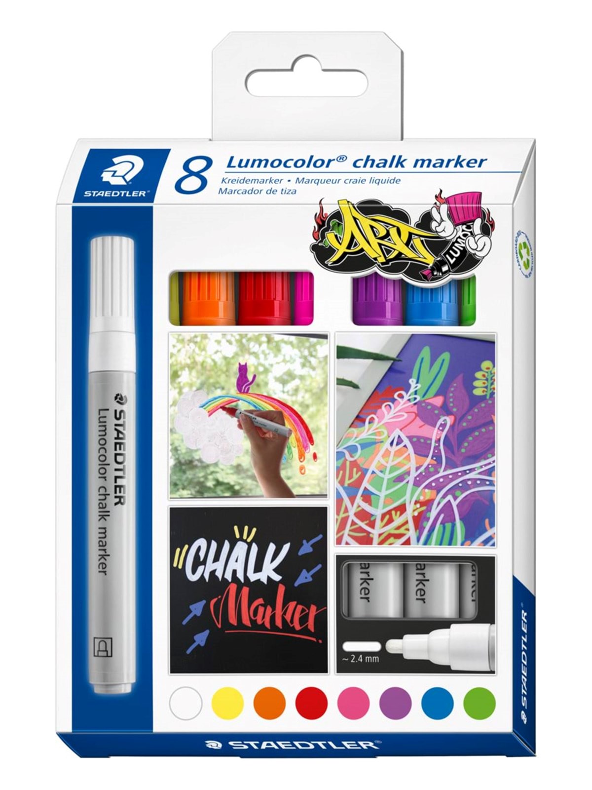 Stædtler Lumocolor Kridtmarker 8stk/ass, Tegneværktøj
