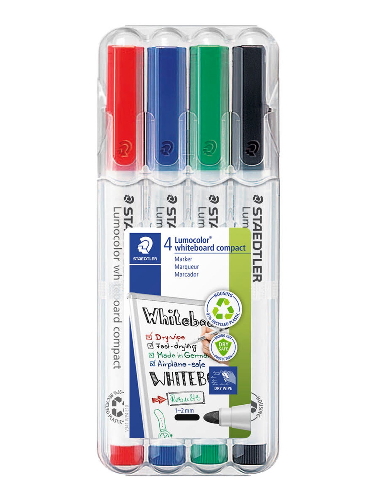 Stædtler Lumocolor Compact WB-marker 4ass/boks, Tegneværktøj