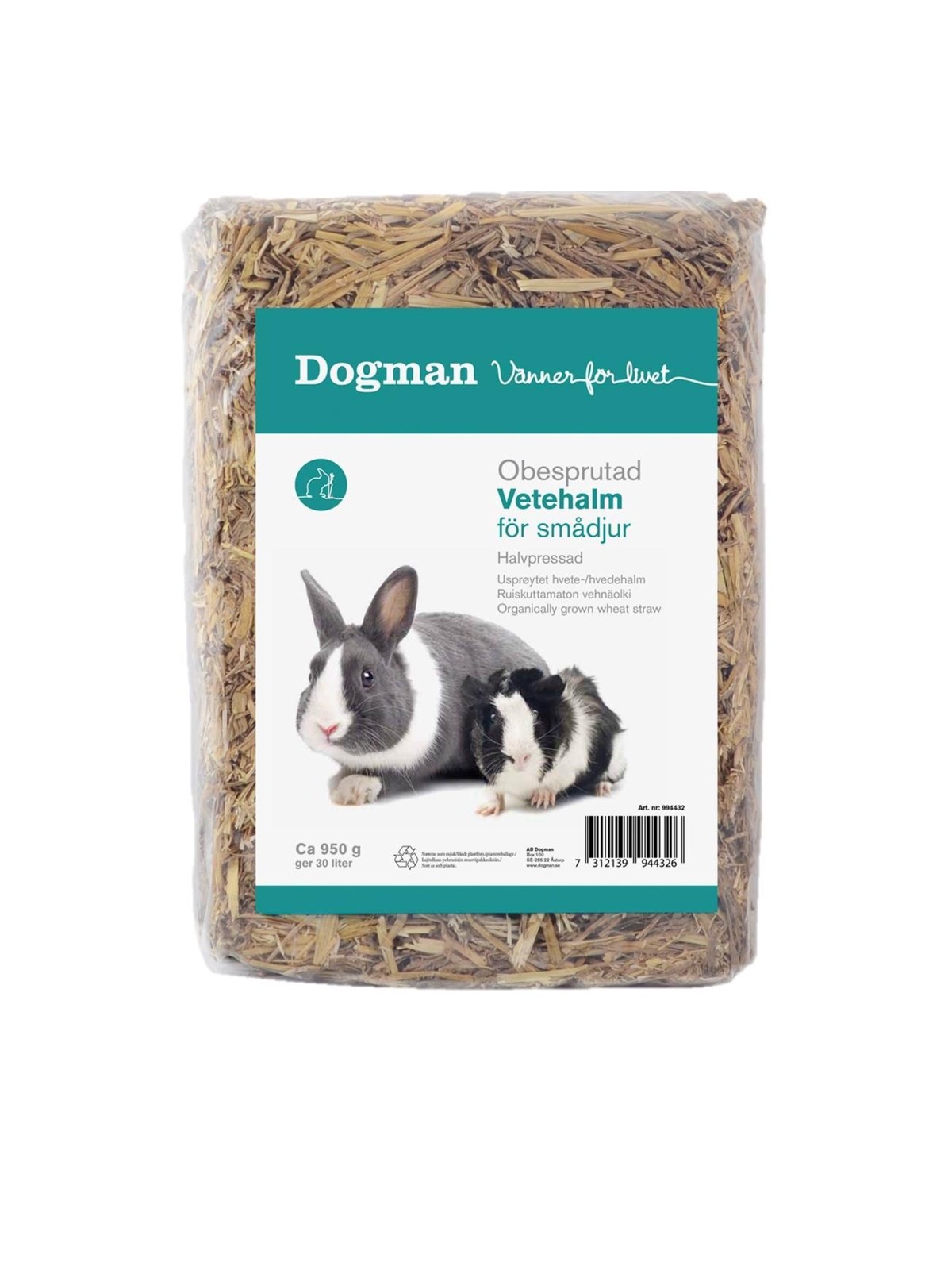 Dogman Wheat Straw 950g 30L, Gnavere