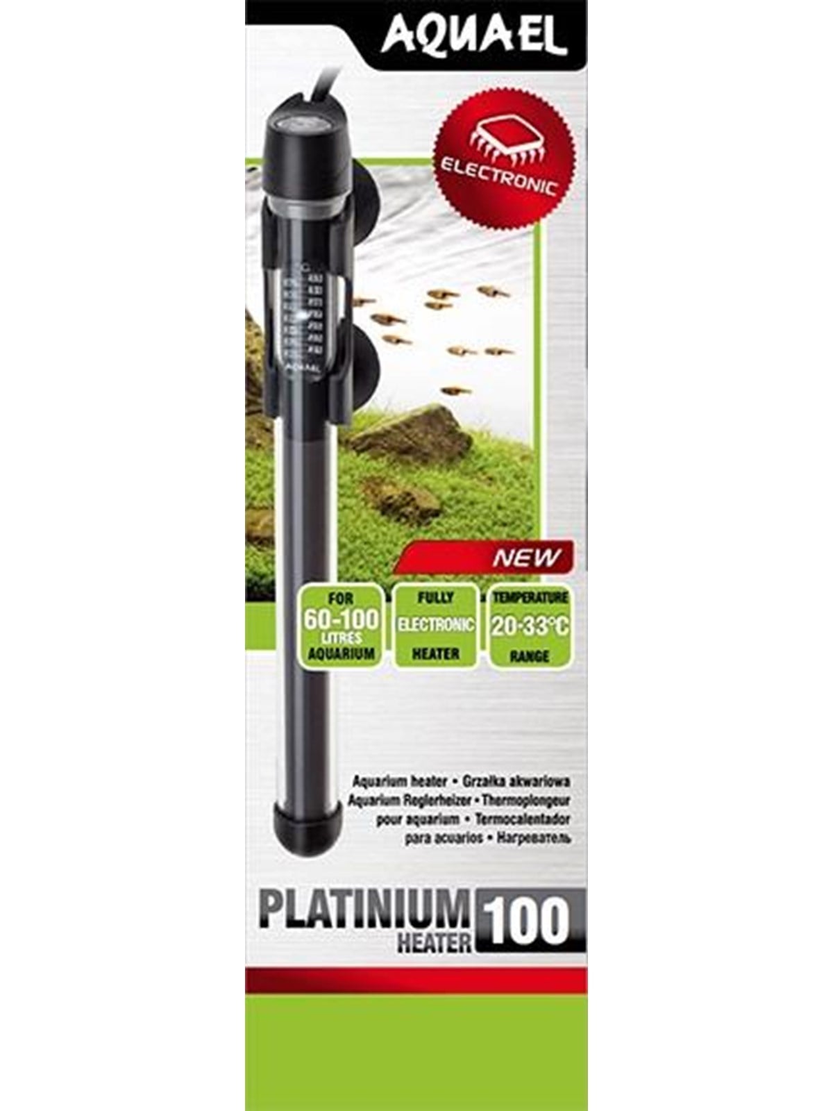 AQUæL Platinium Aquarium Heater 100W, Fisk