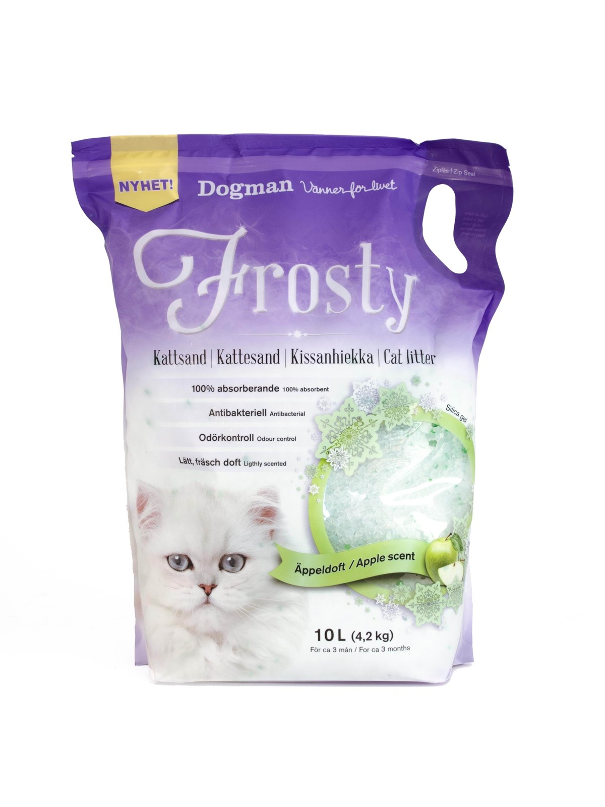 Dogman Cat Litter Frosty Apple Scent 10L, Katteudstyr