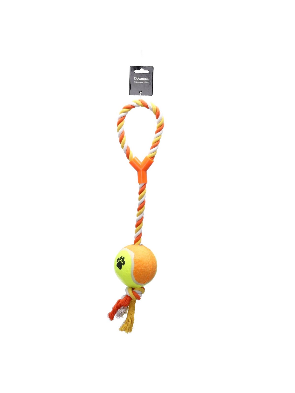 Dogman Hundelegetøj Reb m XL Tennisbold Lilla, Hundeudstyr