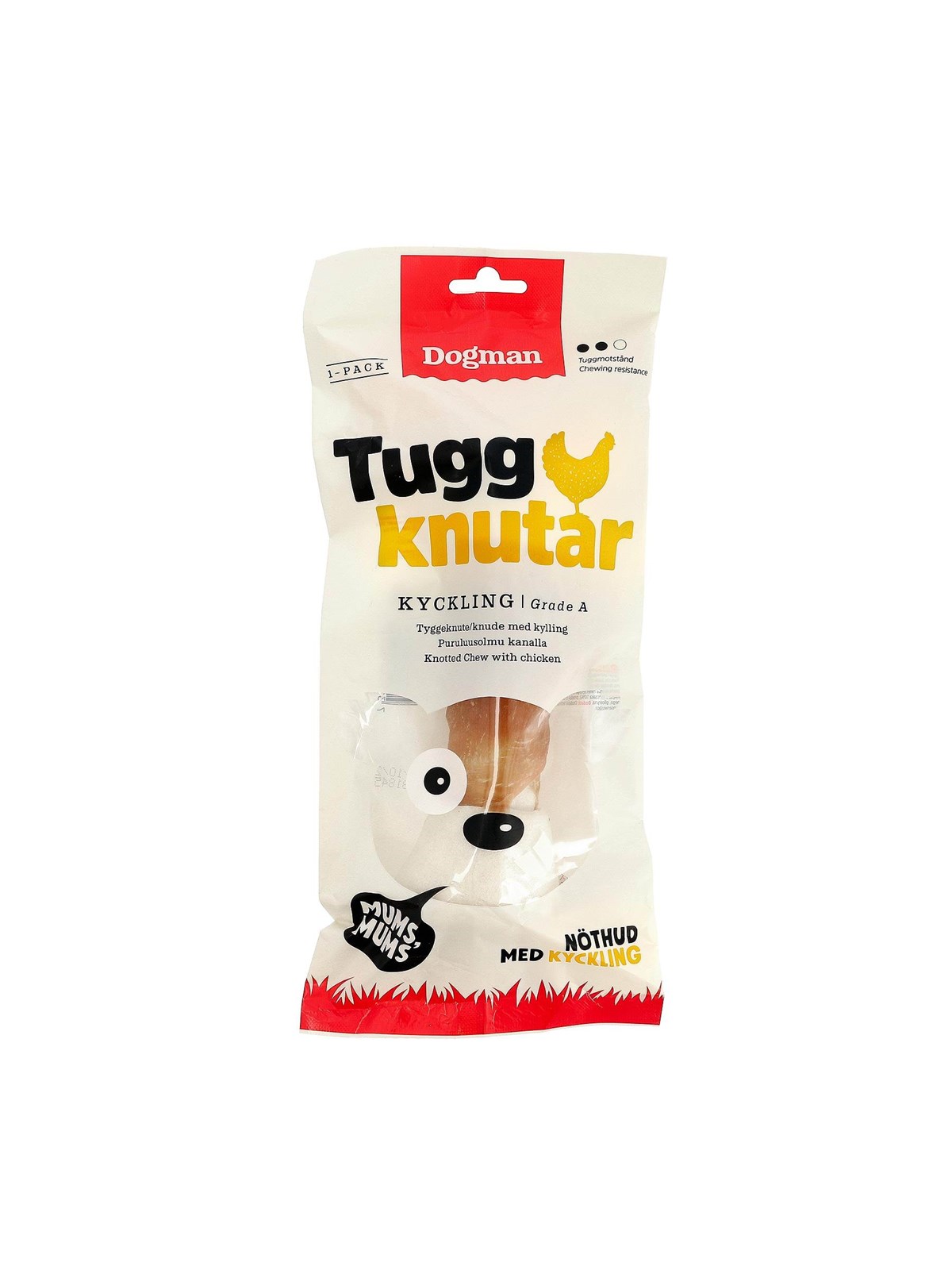 Dogman Tyggeknude med kylling 23cm, Hundeudstyr