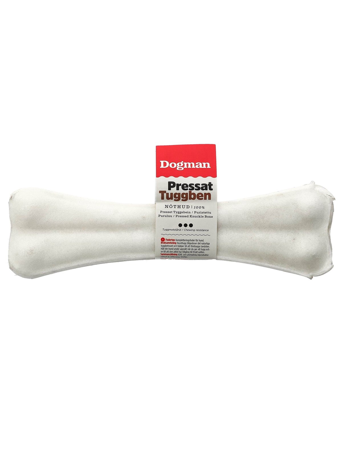 Dogman Presset Tyggeben 210g 21cm, Hundeudstyr