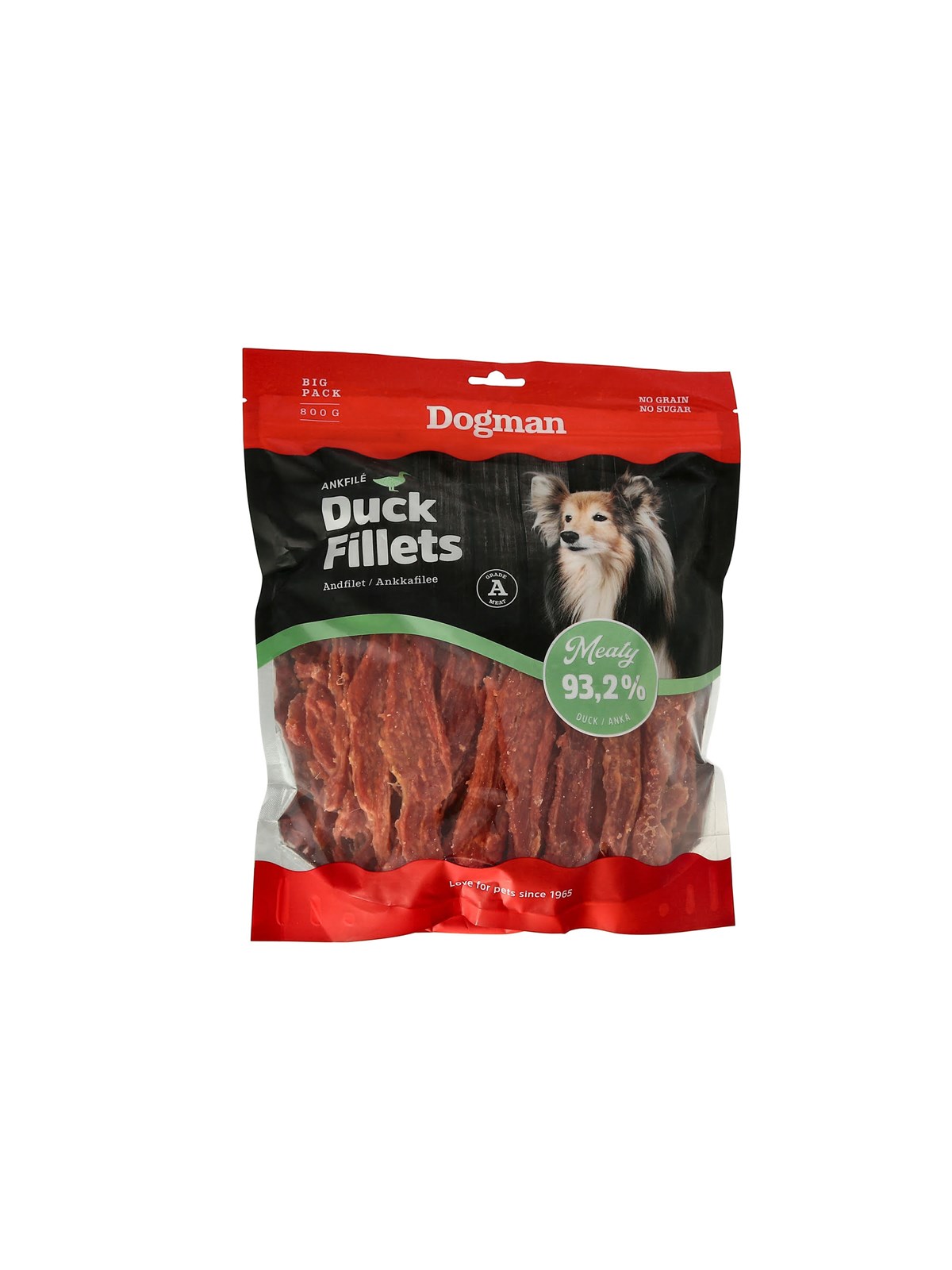 Dogman Meaty Slices of Duck 800g, Hundeudstyr