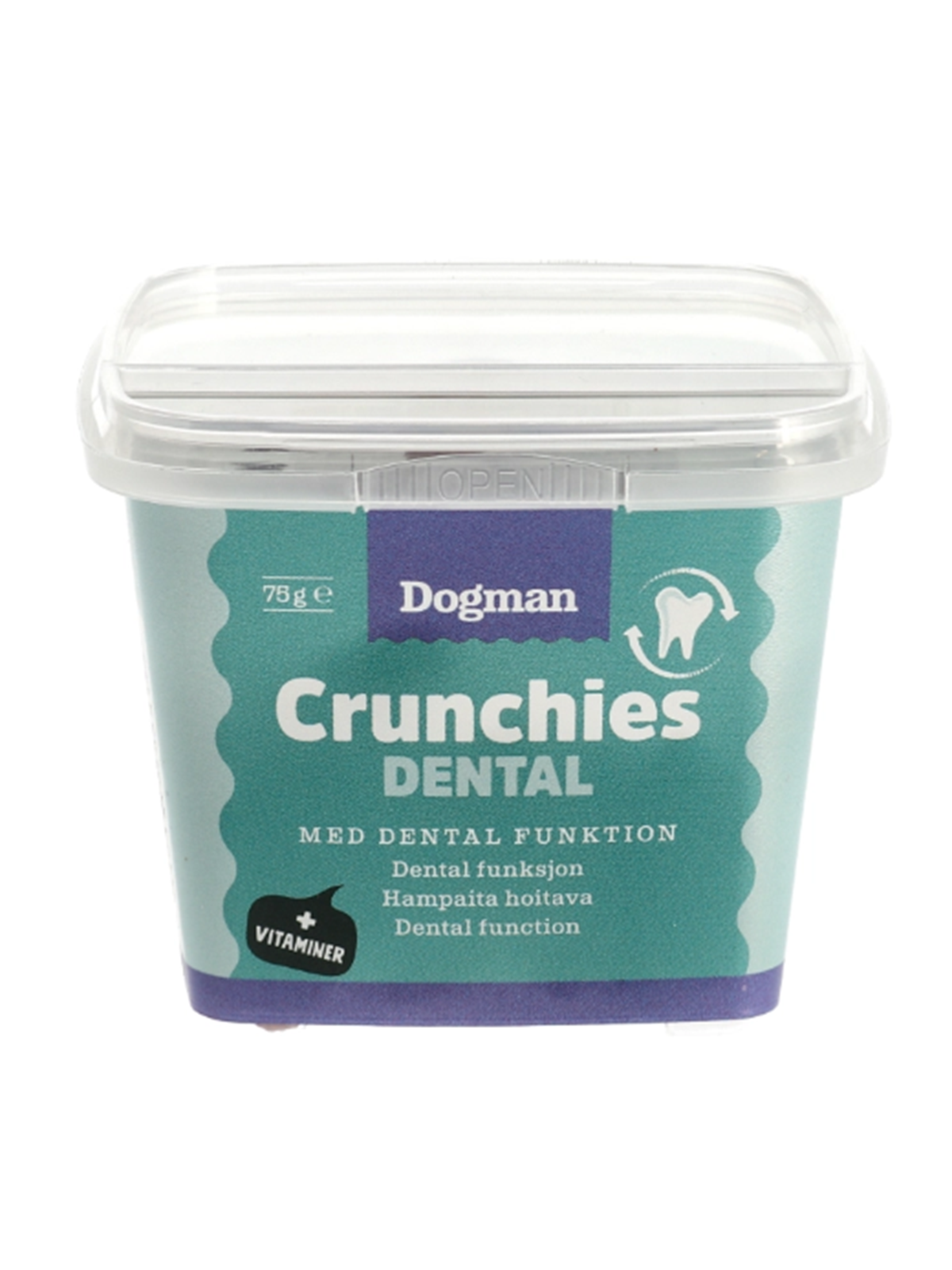 Dogman Crunchies Dental Cat Treats 75g, Katteudstyr