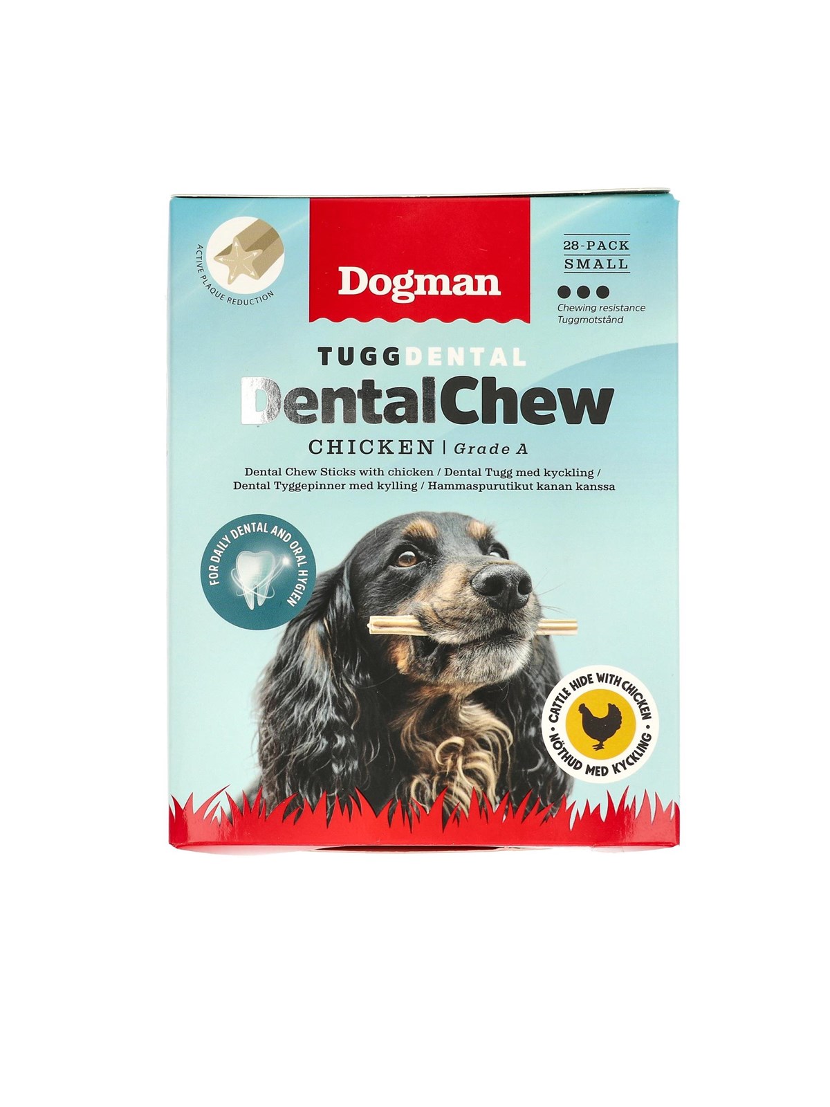 Dogman Dental Kylling Tyggepinde (28-Pak, i alt 280g), Hundeudstyr