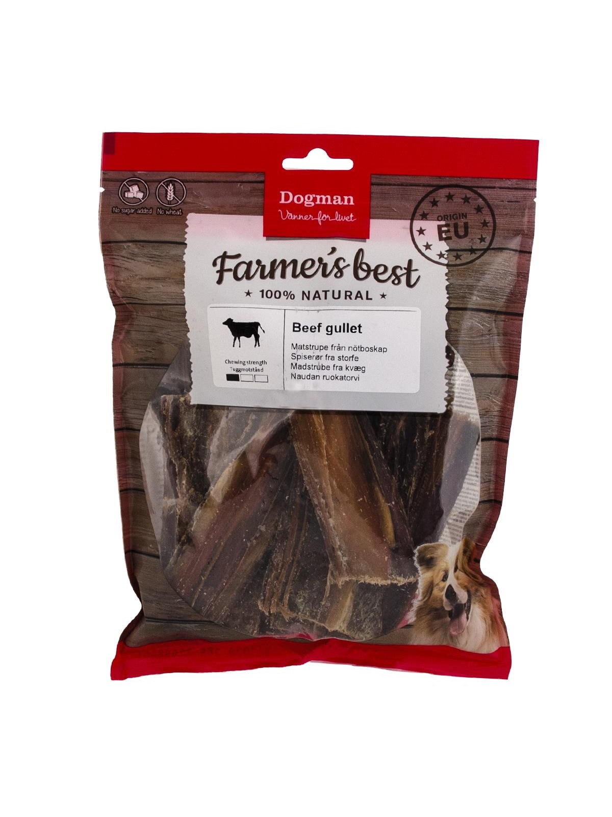 Dogman Farmers Best Beef Gullet Chews 200g, Hundeudstyr