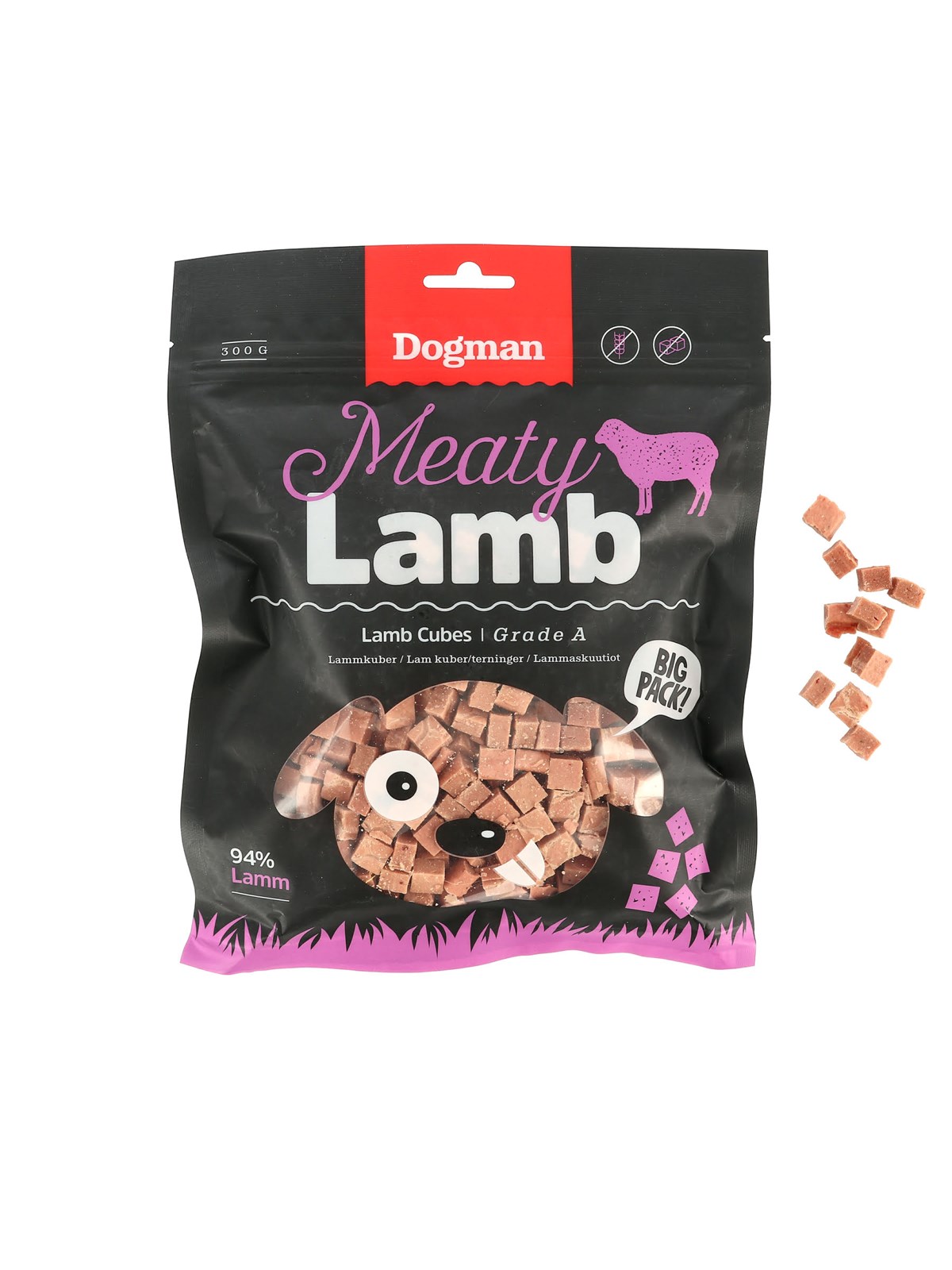 Dogman Meaty Lammetern Hundegodbidder 300g, Hundeudstyr