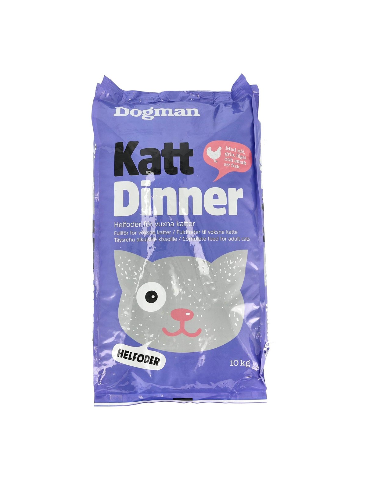 Dogman Dinner Kattfoder 10kg, Katteudstyr