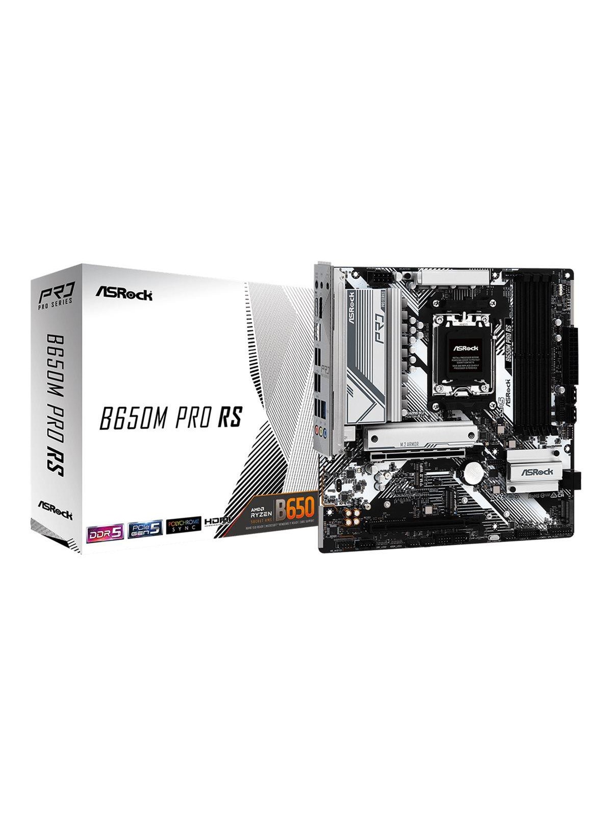 ASRock B650M PRO RS Bundkort - AMD B650 - AMD AM5 socket - DDR5 RAM - Micro-ATX