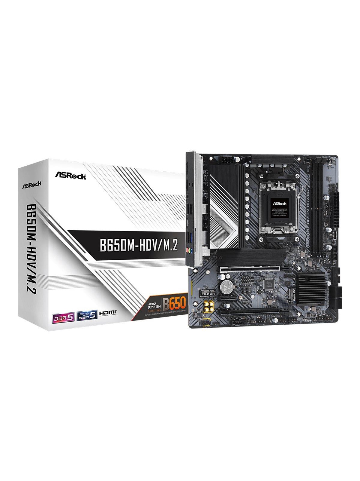 ASRock B650M-HDV/M.2 Bundkort - AMD B650 - AMD AM5 socket - DDR5 RAM - Micro-ATX