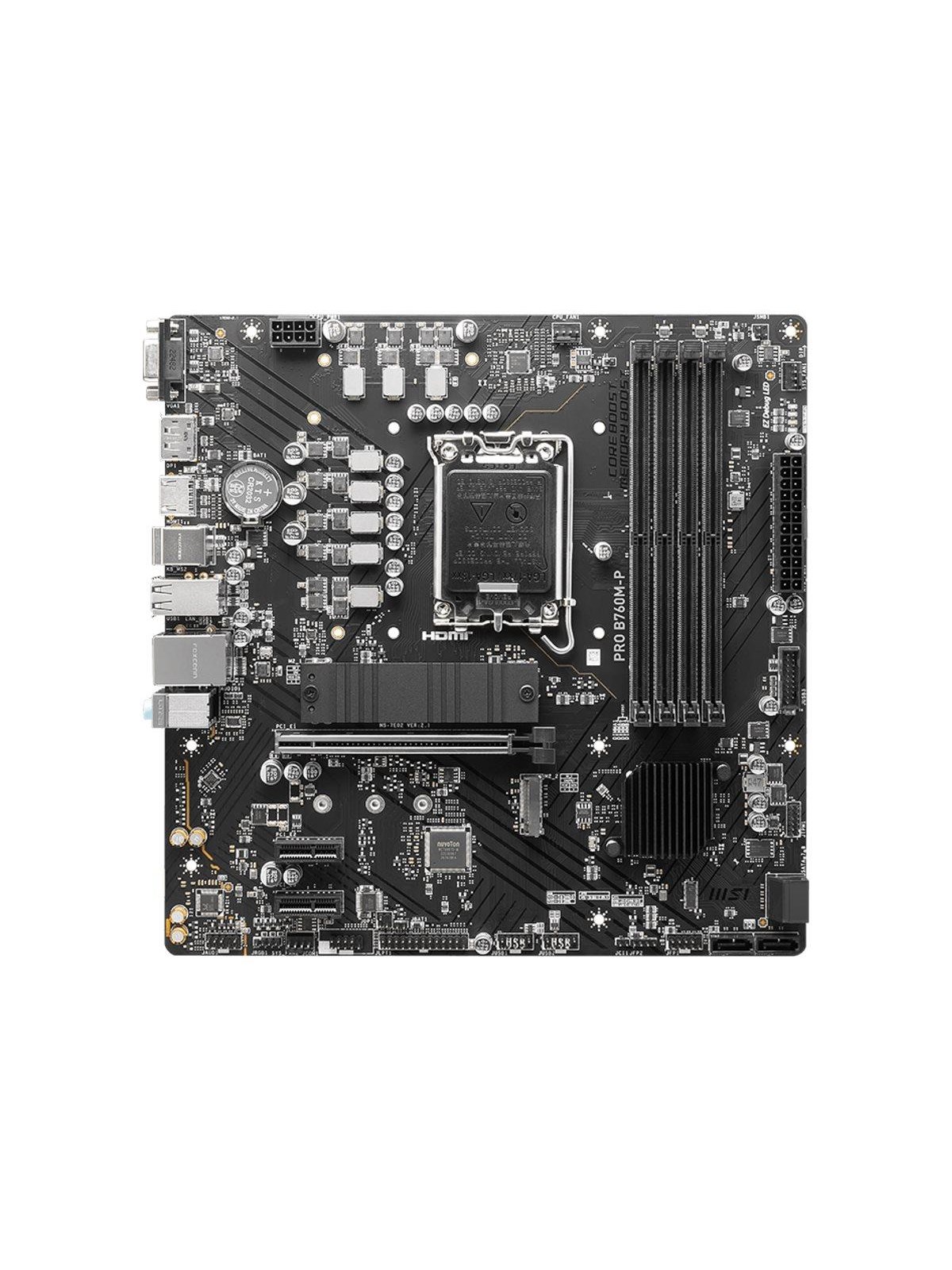 MSI PRO B760M-P Bundkort - Intel B760 - Intel LGA1700 socket - DDR5 RAM - Micro-ATX