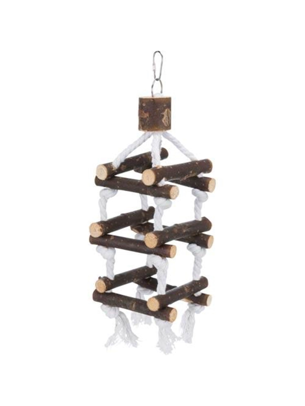 Trixie Tower with Rope 34cm, Fuglelegetoej