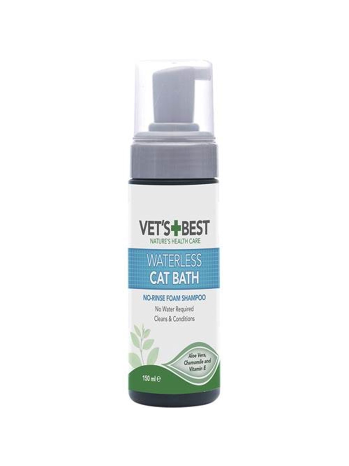 Vets Best Vandfrit Kattebade Skumshampoo 150ml, Katteudstyr