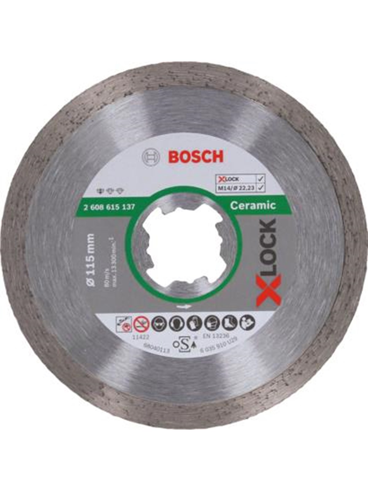 Bosch X-LOCK STANDARD FOR CERAMIC DIAMOND CUTTING DISC FOR SMALL ANGLE GRINDERS