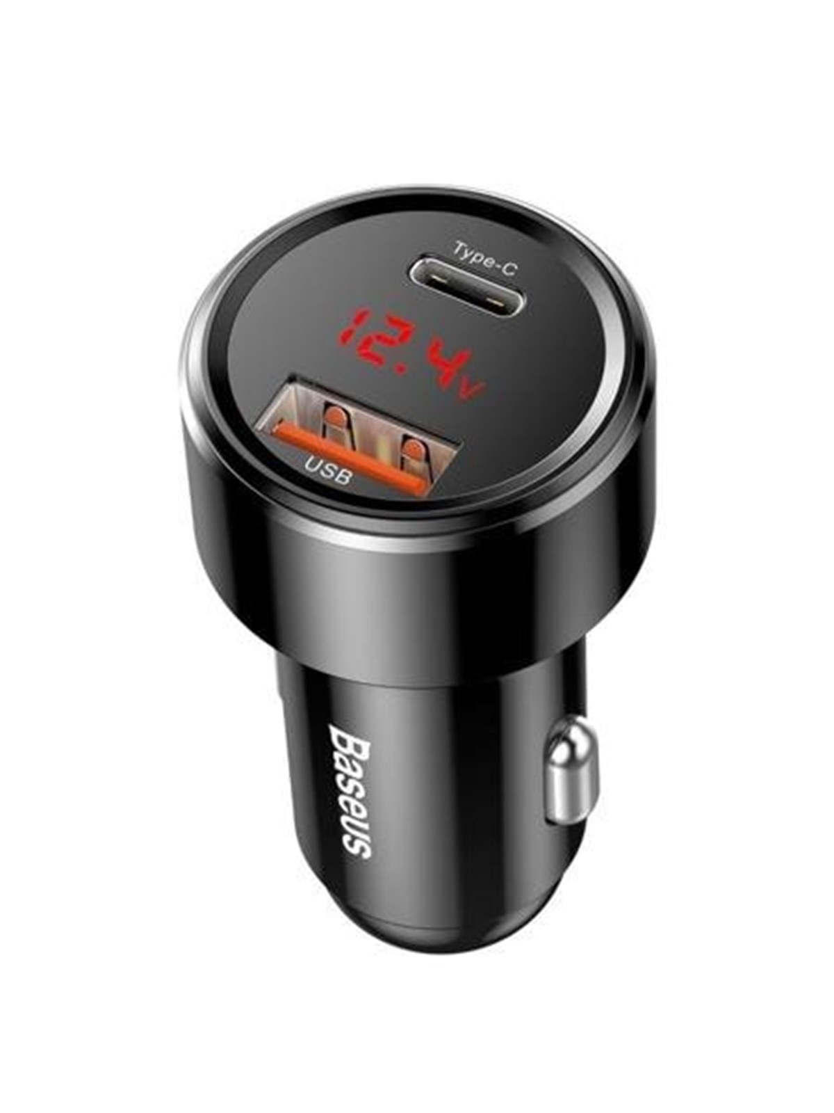 Baseus Magic Car Charger USB + USB-C QC 4.0 PD 45W (Black), Mobil Tilbehør