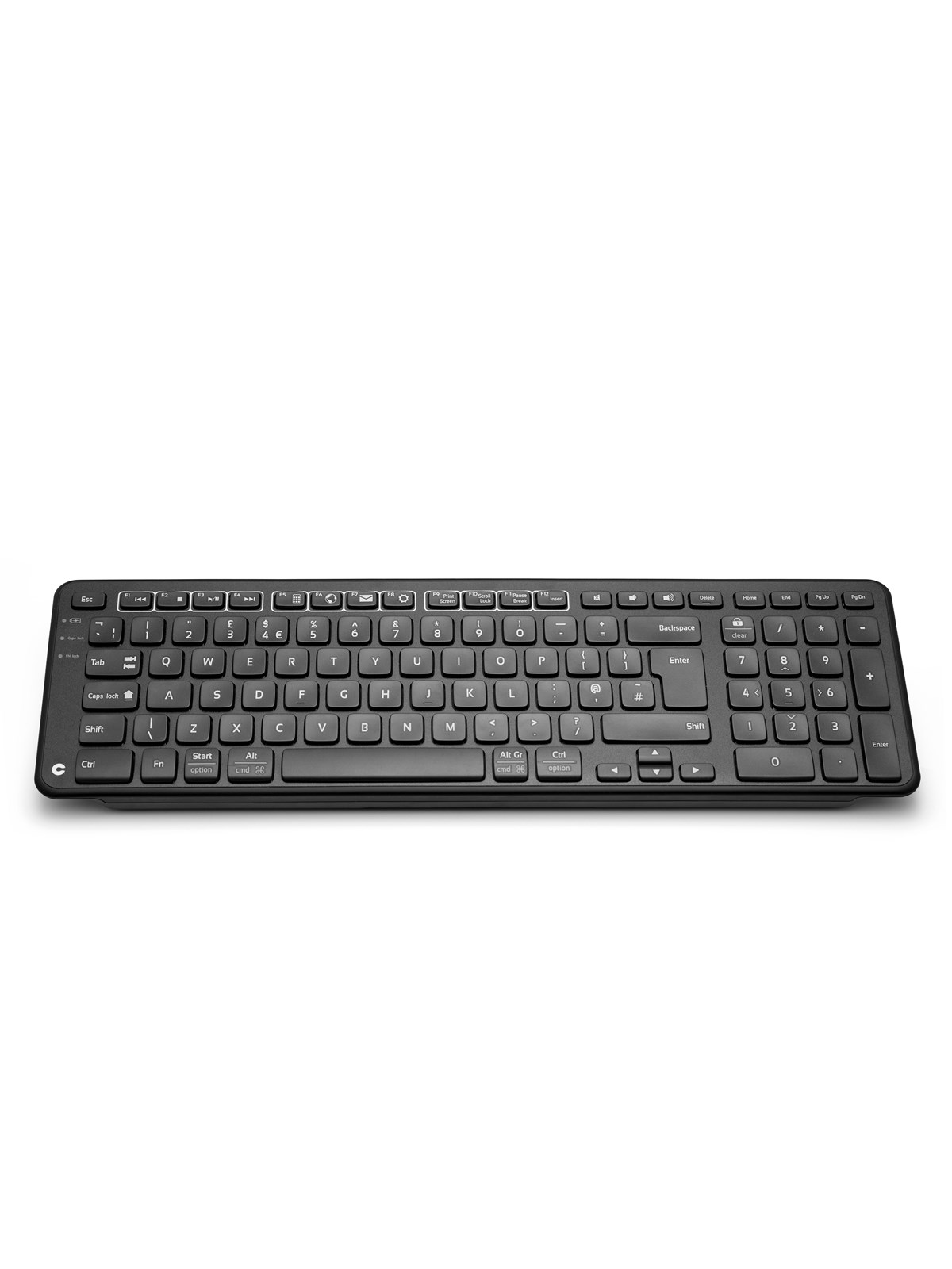 Contour Balance - Pan Nordic - 2.4 GHz - Numeric keypad - Tastatur - Nordisk - Sort