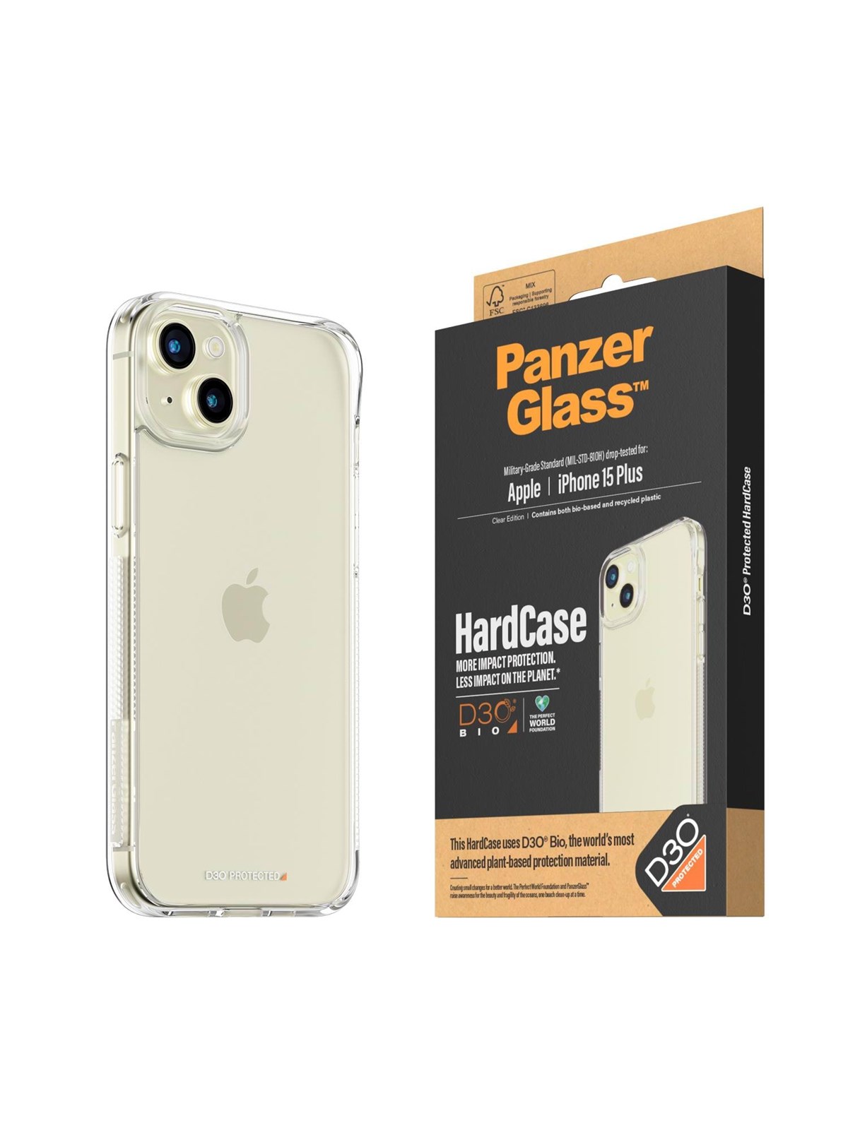 PanzerGlass HardCase with D3O iPhone 15 Plus, Mobilcover