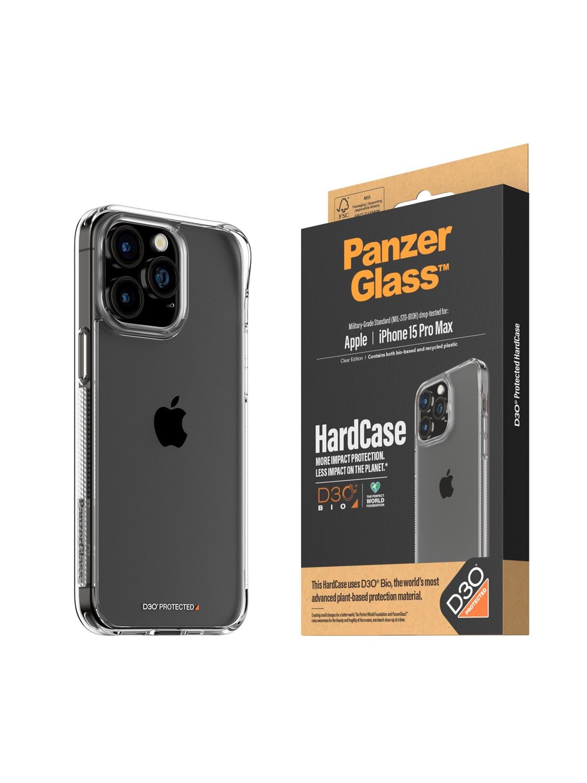 PanzerGlass HardCase with D3O iPhone 15 Pro Max, Mobilcover