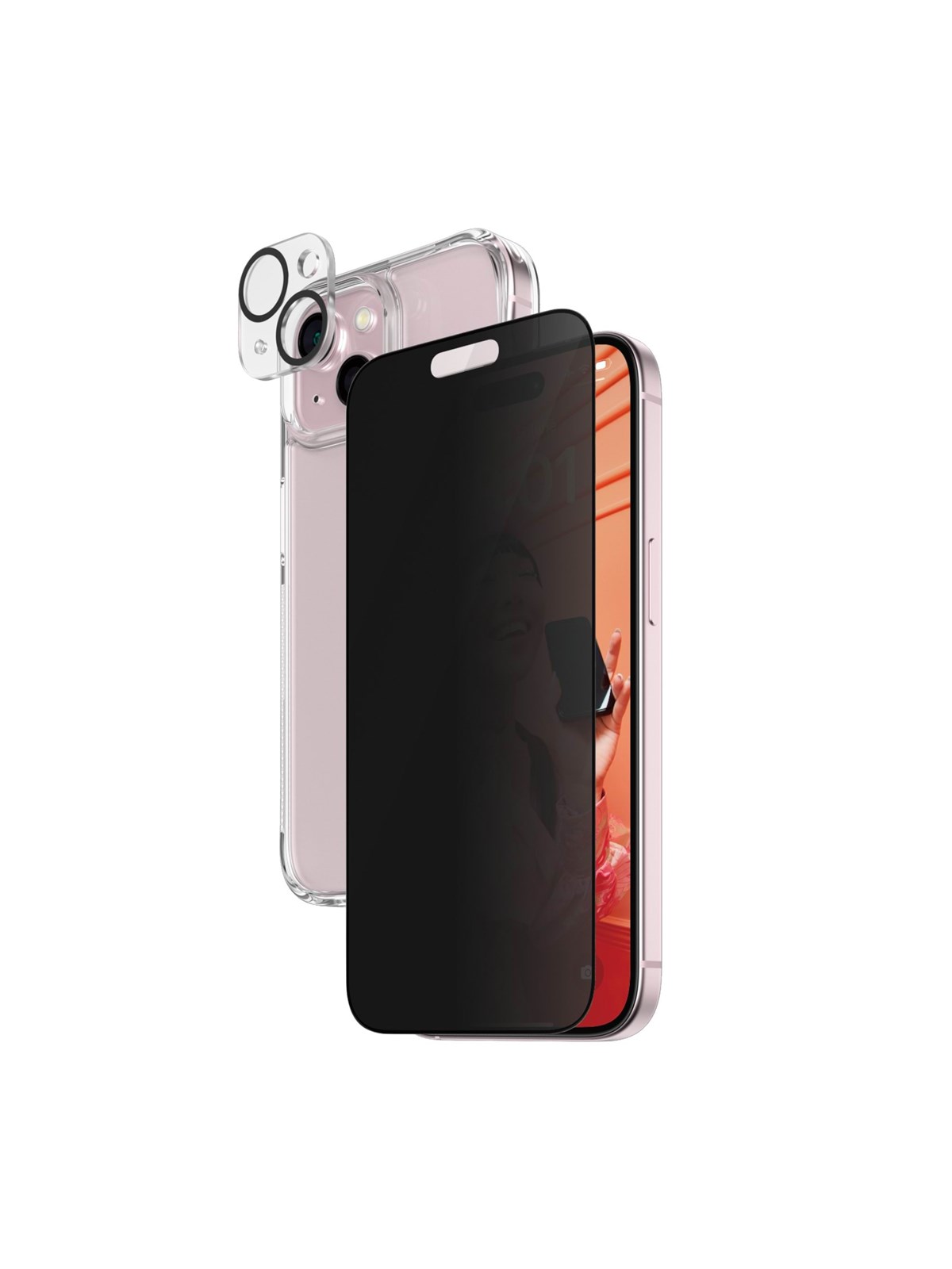 PanzerGlass Privacy 3-in-1 Pack iPhone 15, Beskyttelsesglas