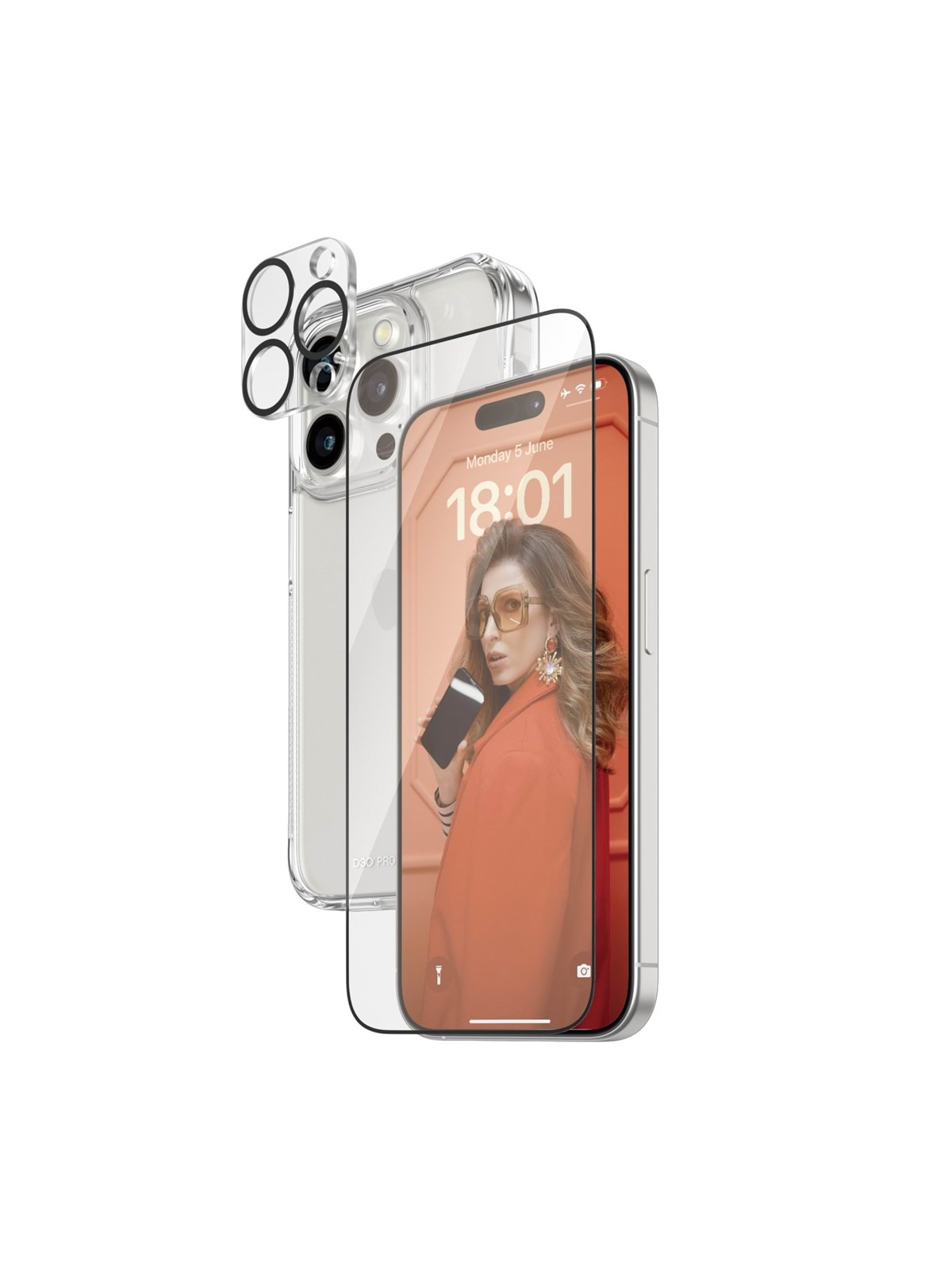 PanzerGlass 3-in-1 Pack iPhone 15 Pro, Beskyttelsesglas
