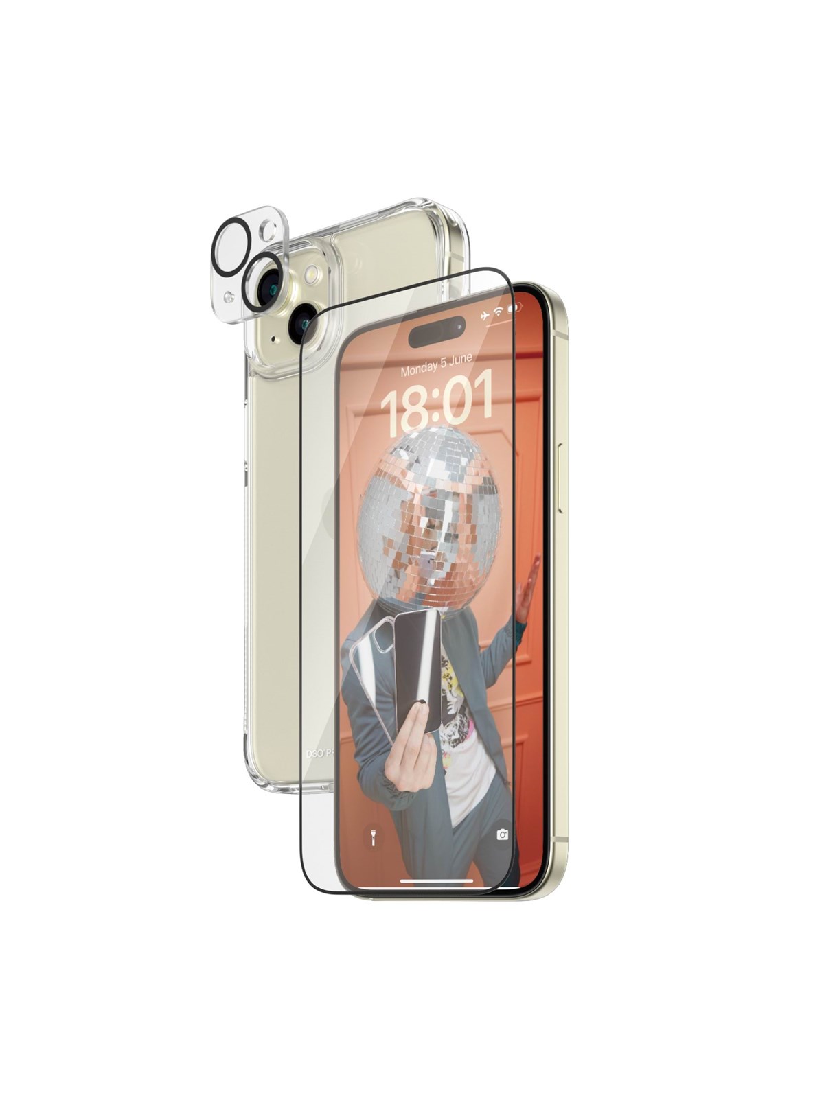 PanzerGlass 3-in-1 Pack iPhone 15 Plus, Beskyttelsesglas