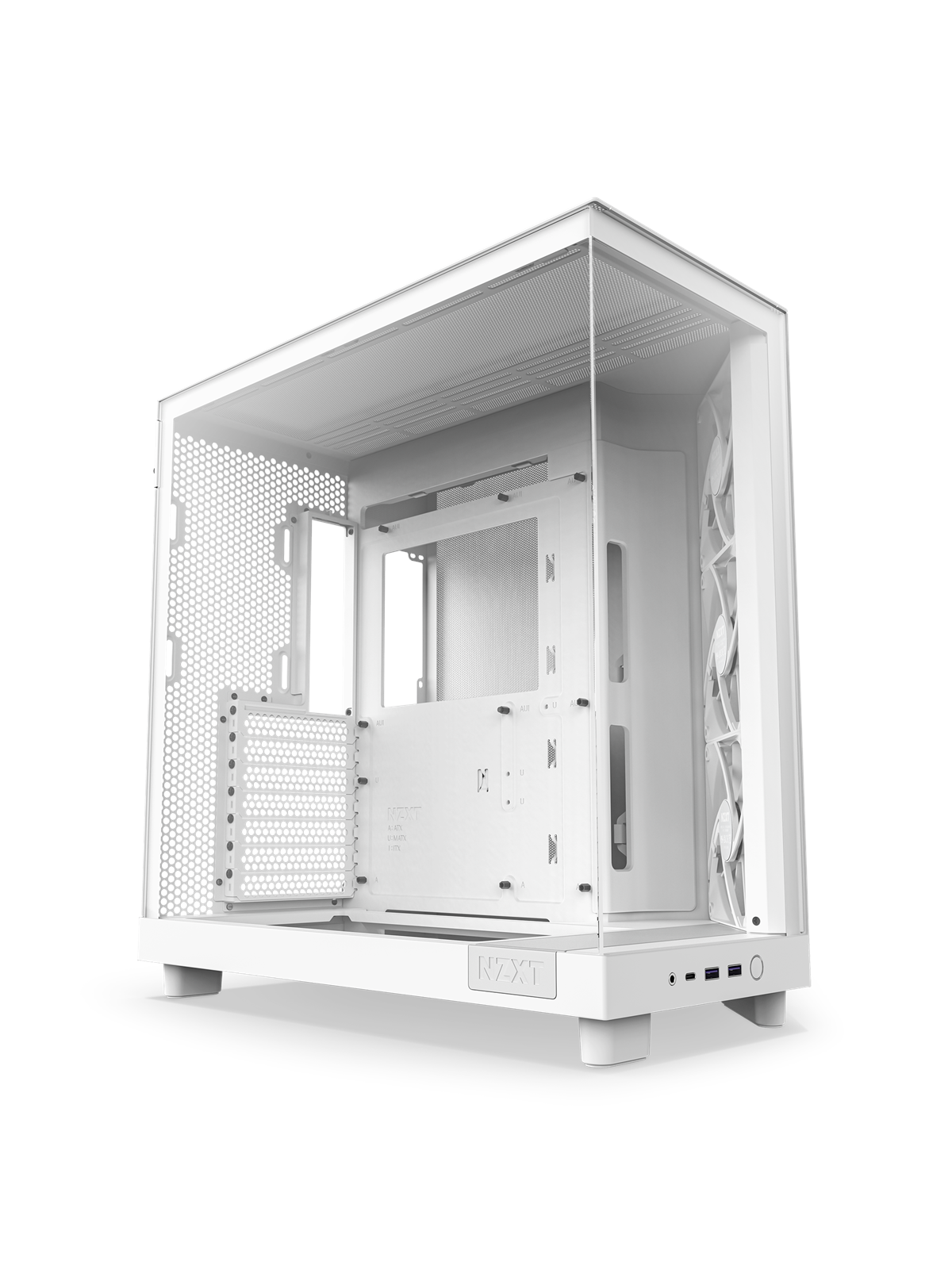 NZXT H6 Flow Compact Dual Chamber - Mat Hvid - Kabinet - Miditower - Hvid