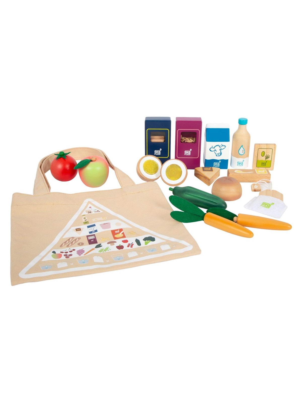 Small Foot - Wooden Play Food Vegetarian Food Set., Legetøj