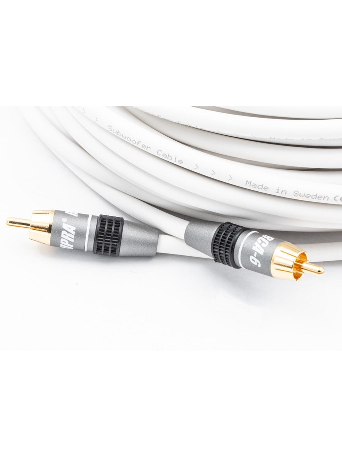Supra Sublink - RCA subwooferkabel - 8m - Hvid, Audiokabel