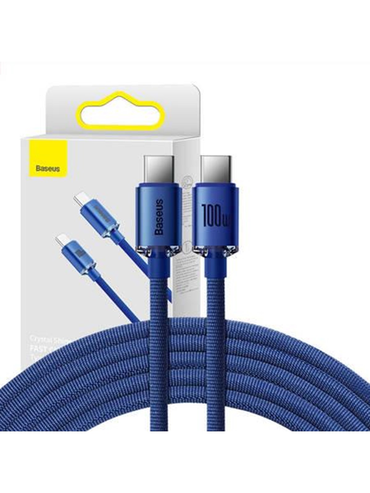 Baseus Crystal Shine cable USB-C to USB-C 100W 2m (blue), Usb Kabel