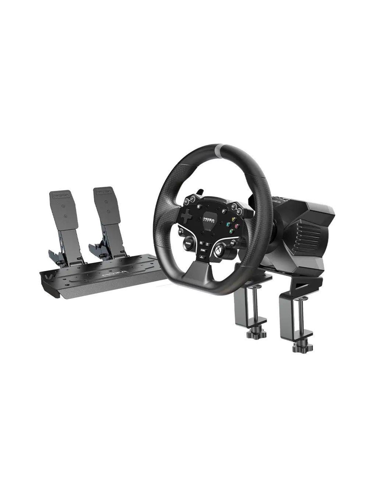 Moza Racing R3 Bundle (R3 Base + ES Wheel + SR-P Lite Two Pedals + table clamp) - Wired Steering wheel & Pedal set - Microsoft Xbox One S