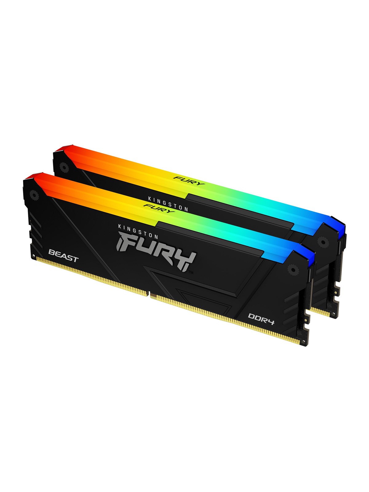 Kingston FURY Beast RGB DDR4-3200 - 32GB - CL16 - Dual Channel (2 pcs) - Intel XMP - Sort