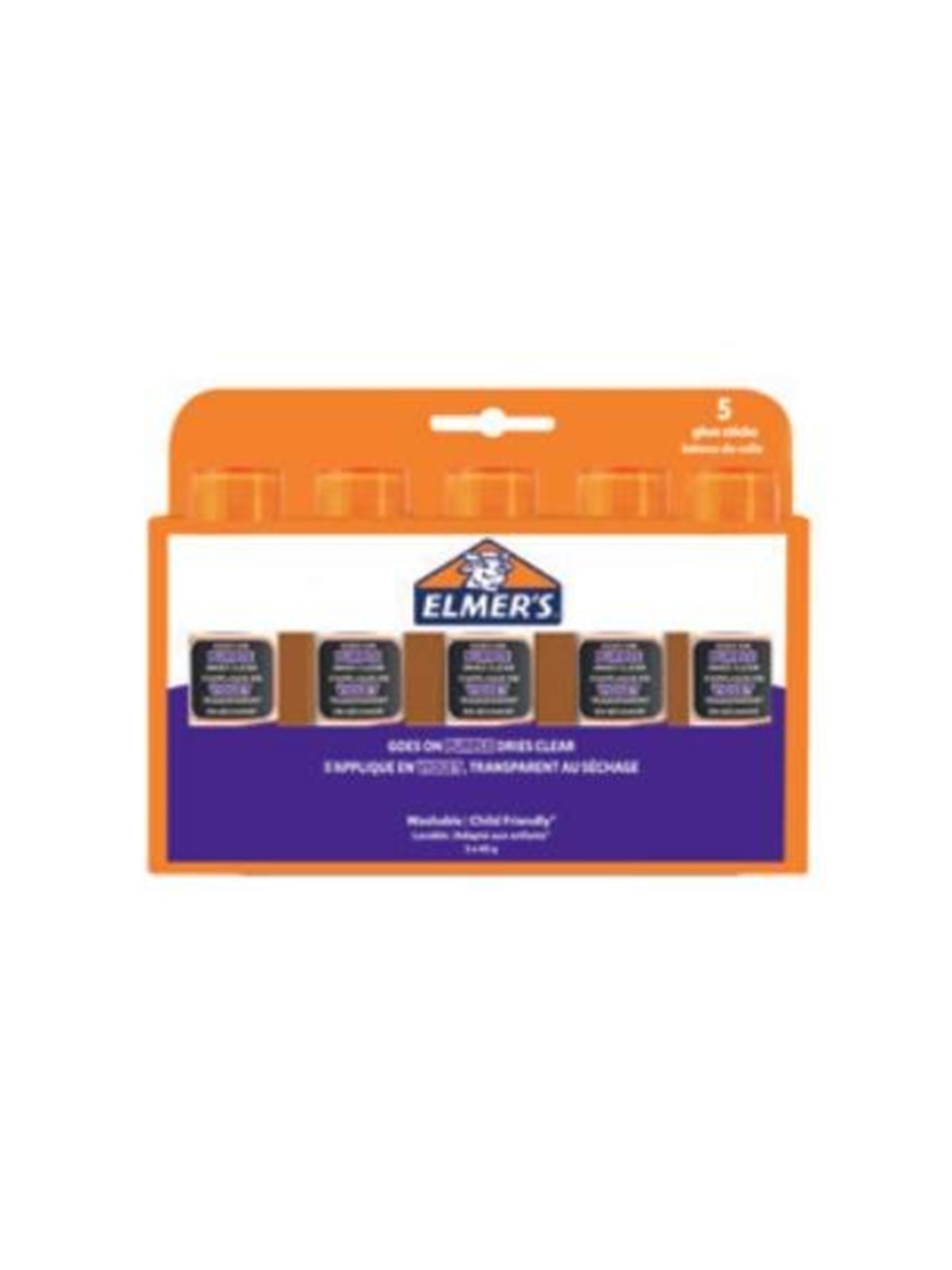Elmer's Disappearing Purple limstifter | 40 g | 5 styk, Kreativt Legetøj