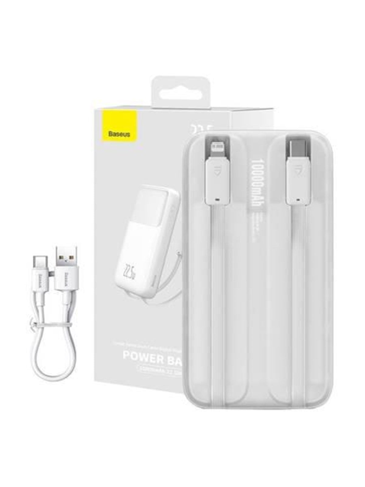 Baseus Powerbank Comet 10000mAh 22.5W (white) Powerbank - Hvid - 10000 mAh