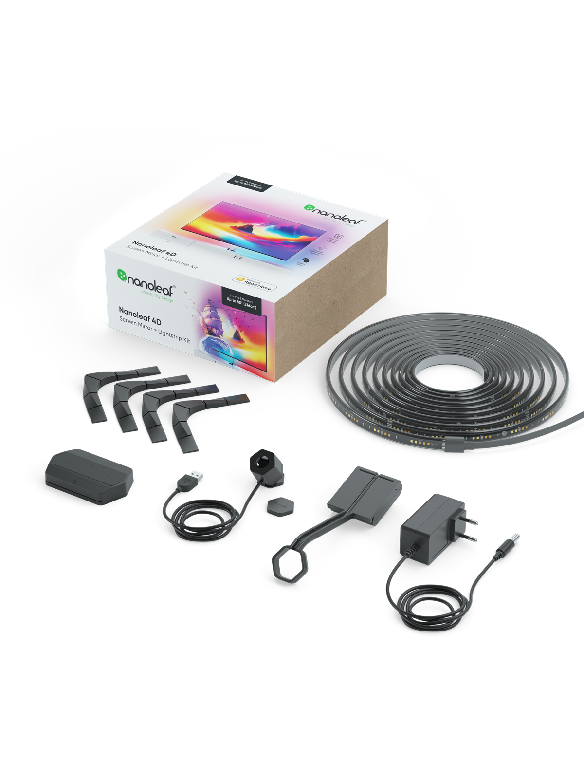 Nanoleaf 4D Screen Mirror + Lightstrip Kit - up to 85", Smart Home