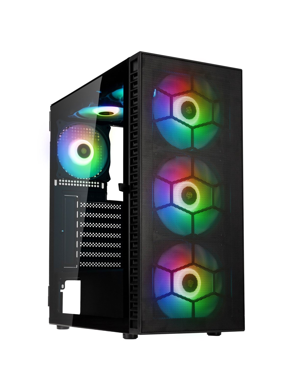 Kolink Observatory HF Mesh ARGB Midi Tower Case - Black - Kabinet - Desktop - Sort