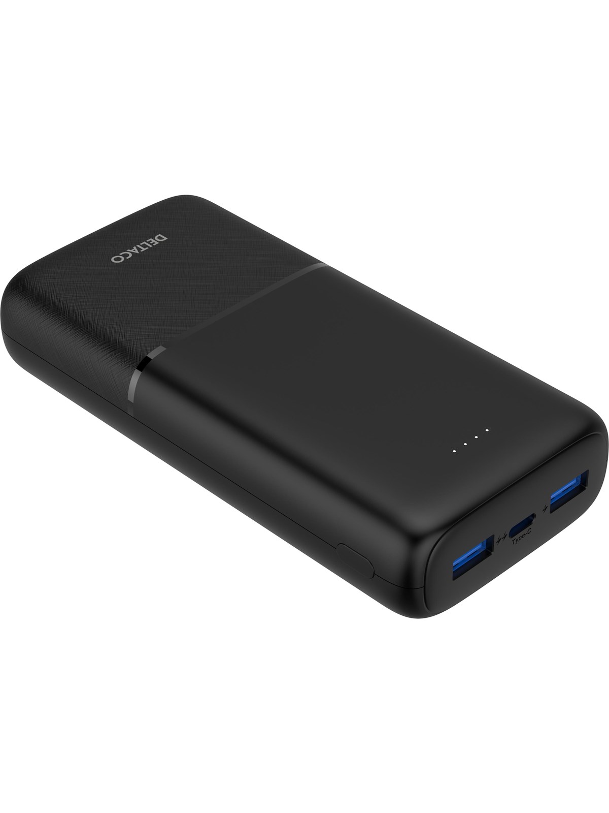 Deltaco PB-C1008 Powerbank - Sort - 20000 mAh, Powerbank