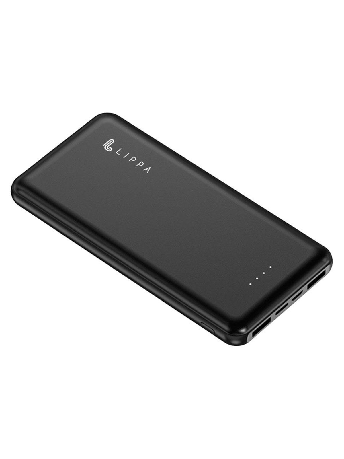 Lippa Powerbank 2 x USB-A Output Powerbank - Sort - 10000 mAh, Powerbank